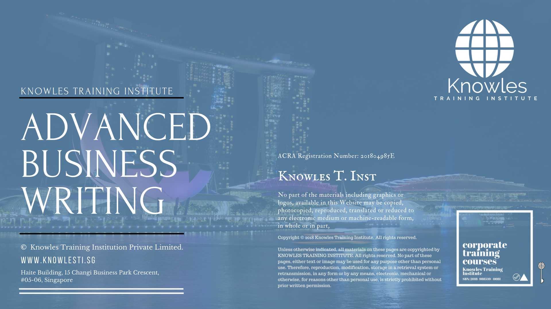 Advanced Business Writing Training Course in India
