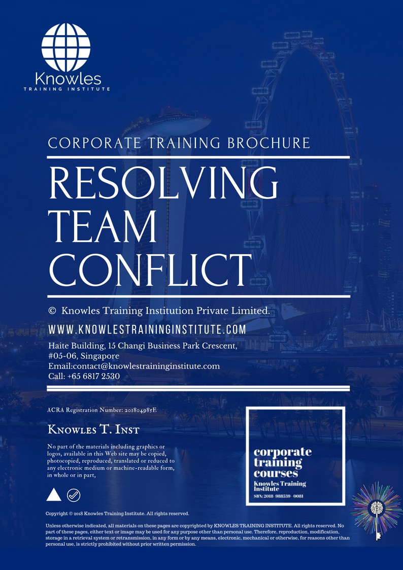 Resolving Team Conflict Course in India Brochure