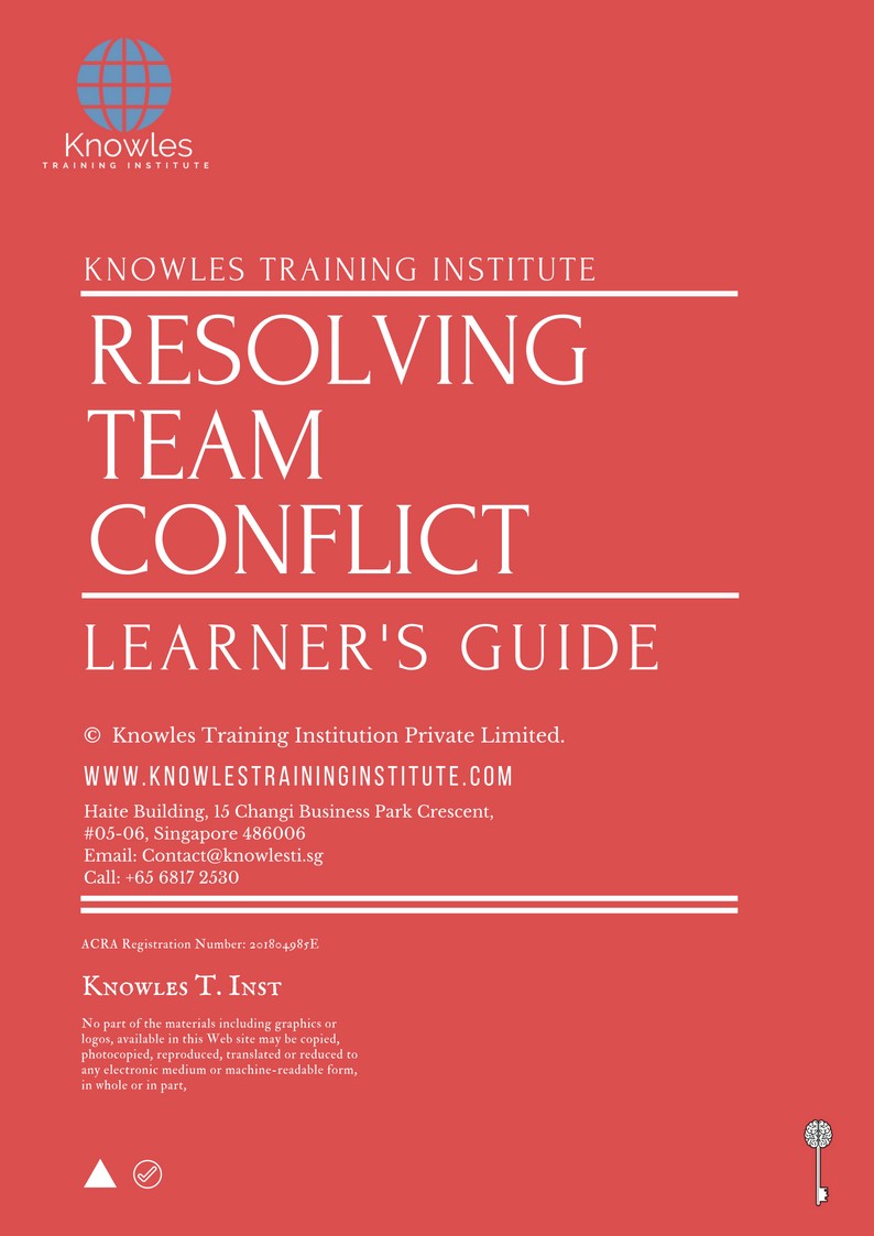 Resolving Team Conflict Course in India Learner’s Guide