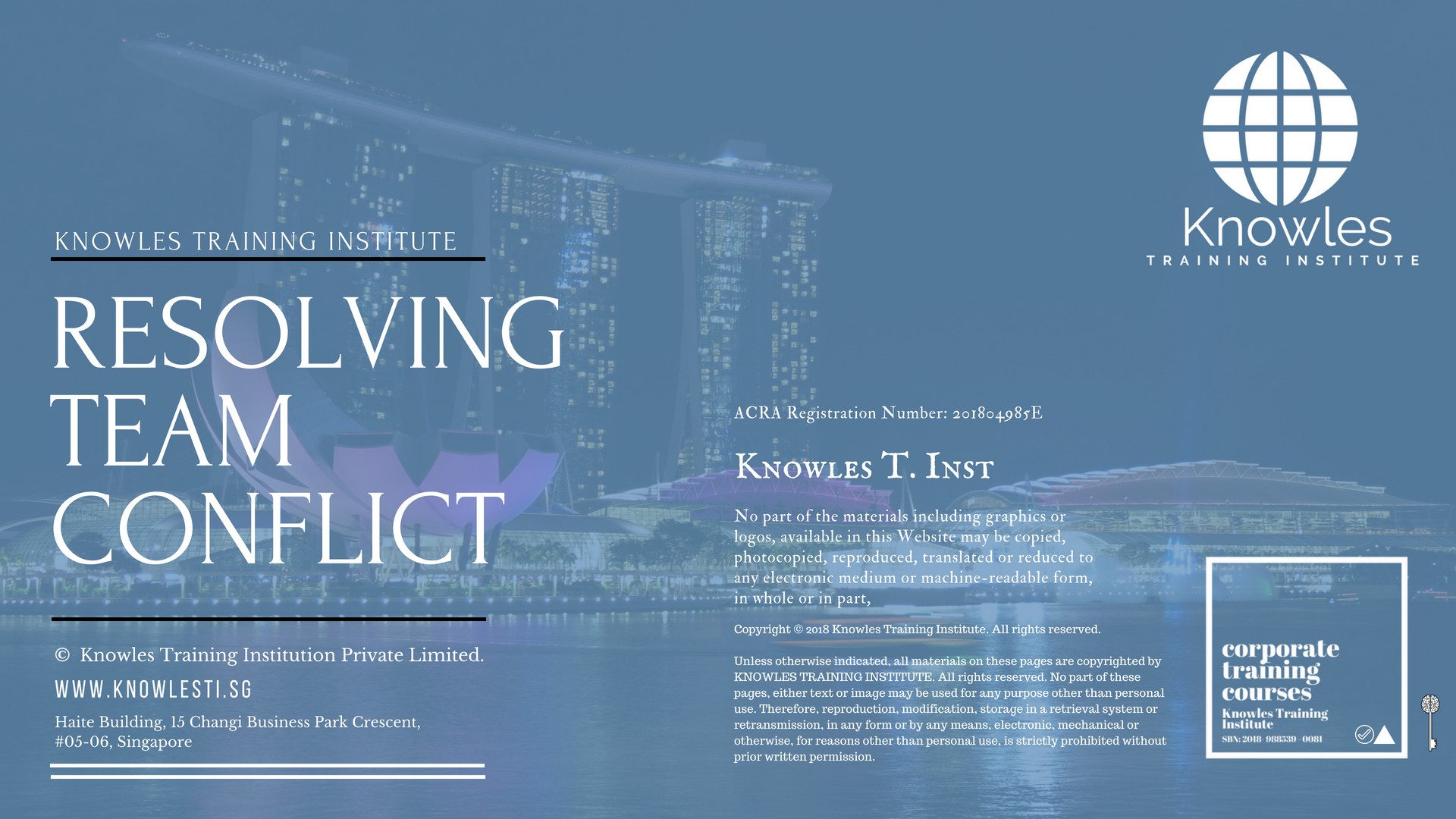 Resolving Team Conflict Course in India