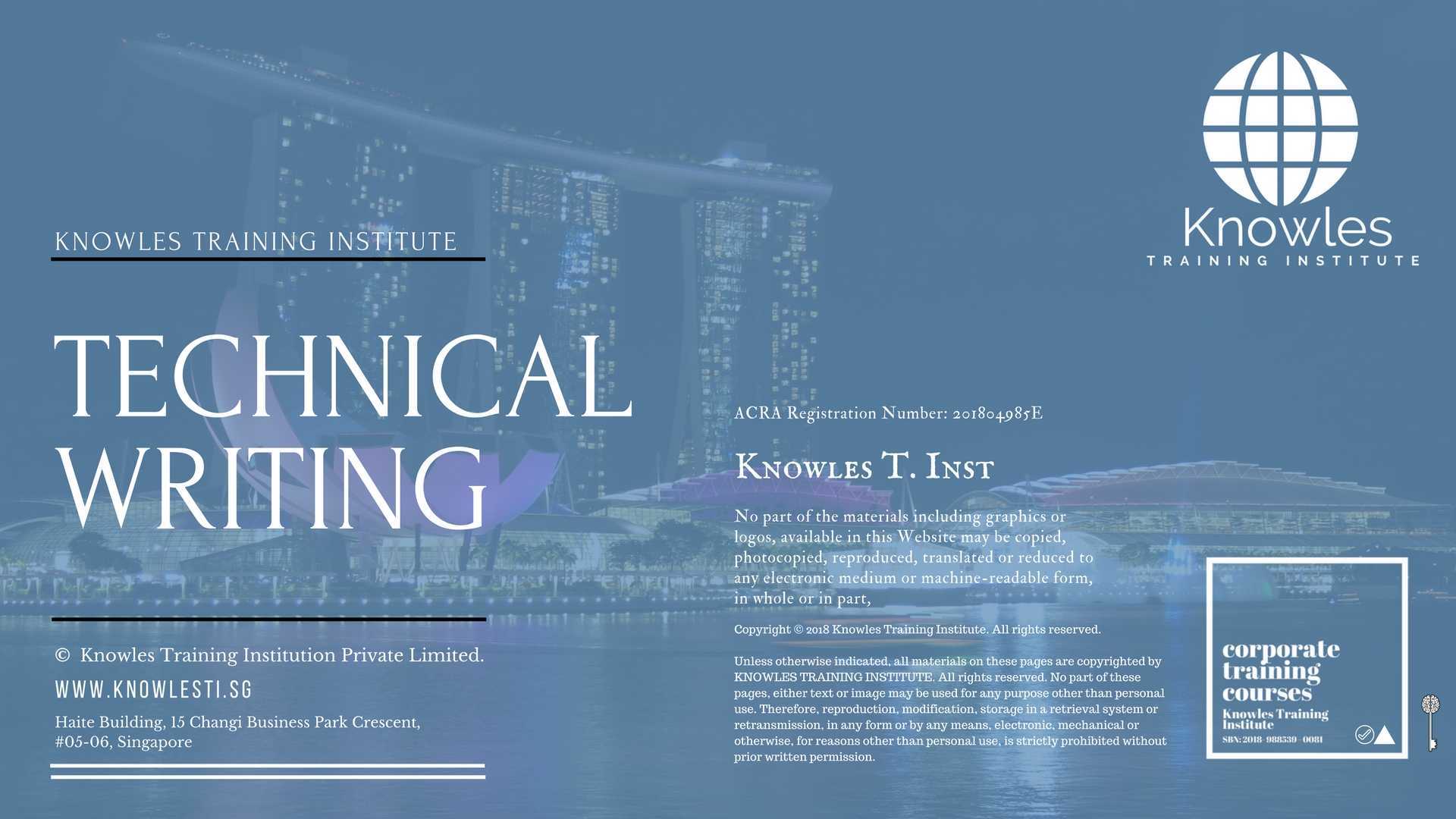 Technical Writing Training Course in India