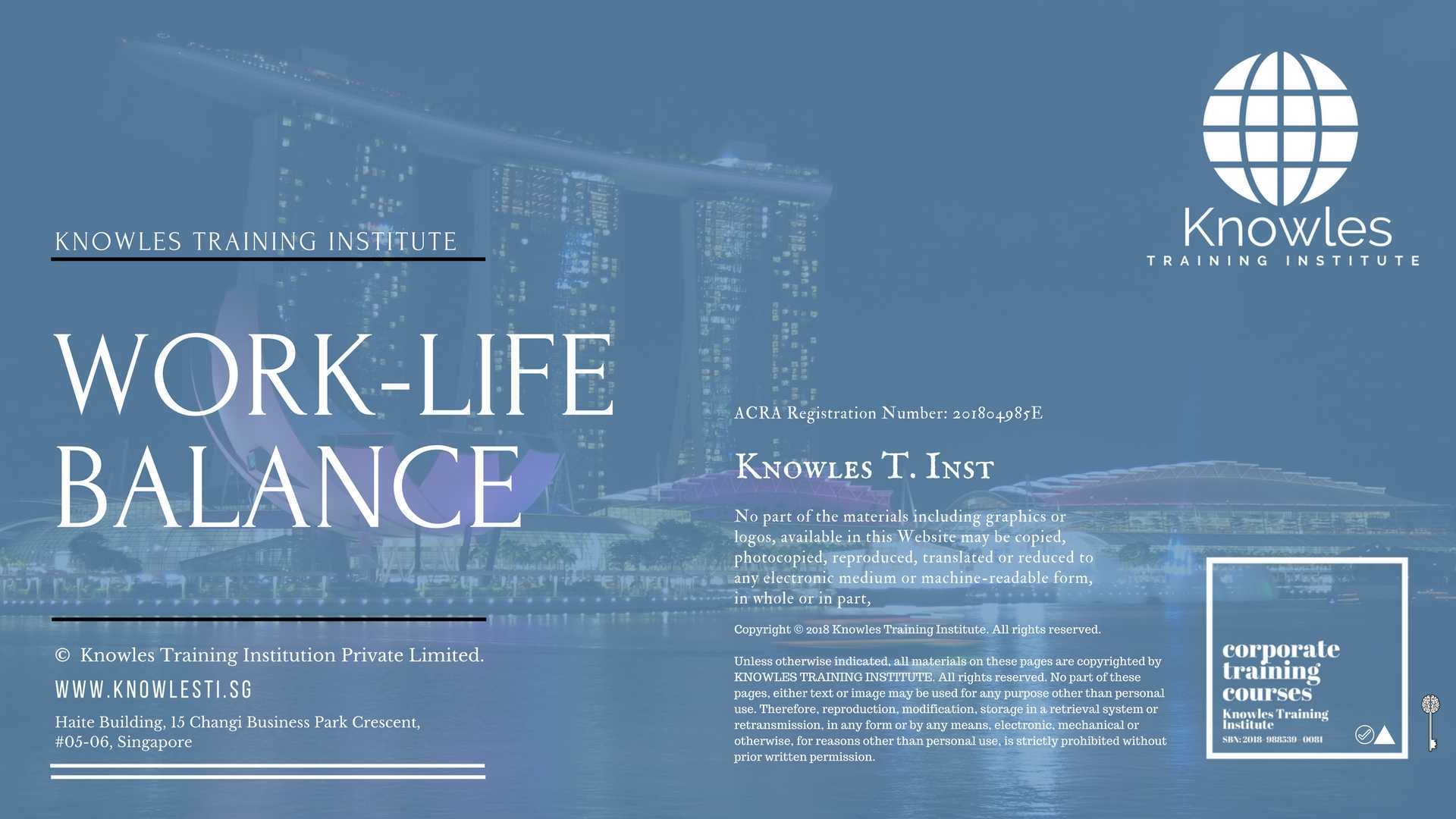 Work-Life Balance Training Course in India