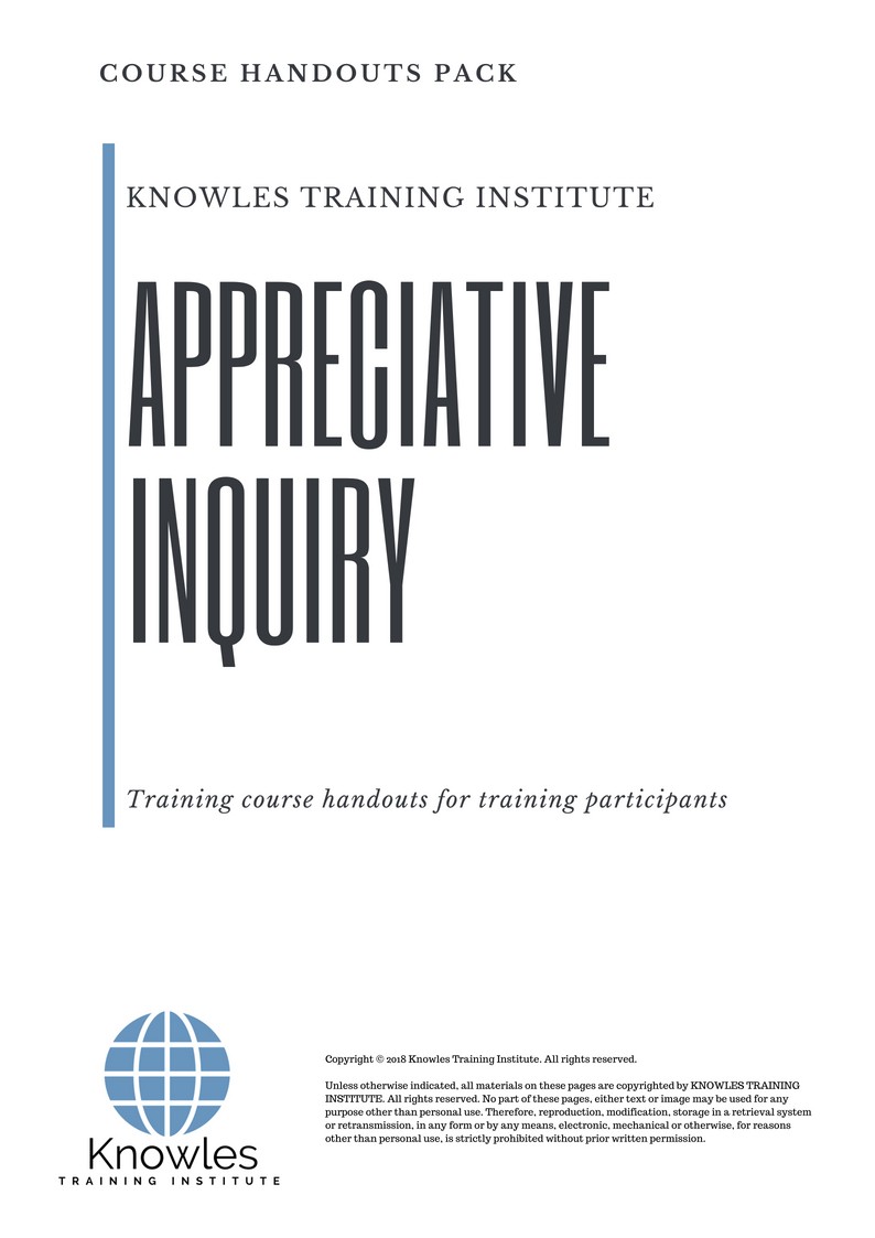 Appreciative Inquiry Training Course in India Handouts