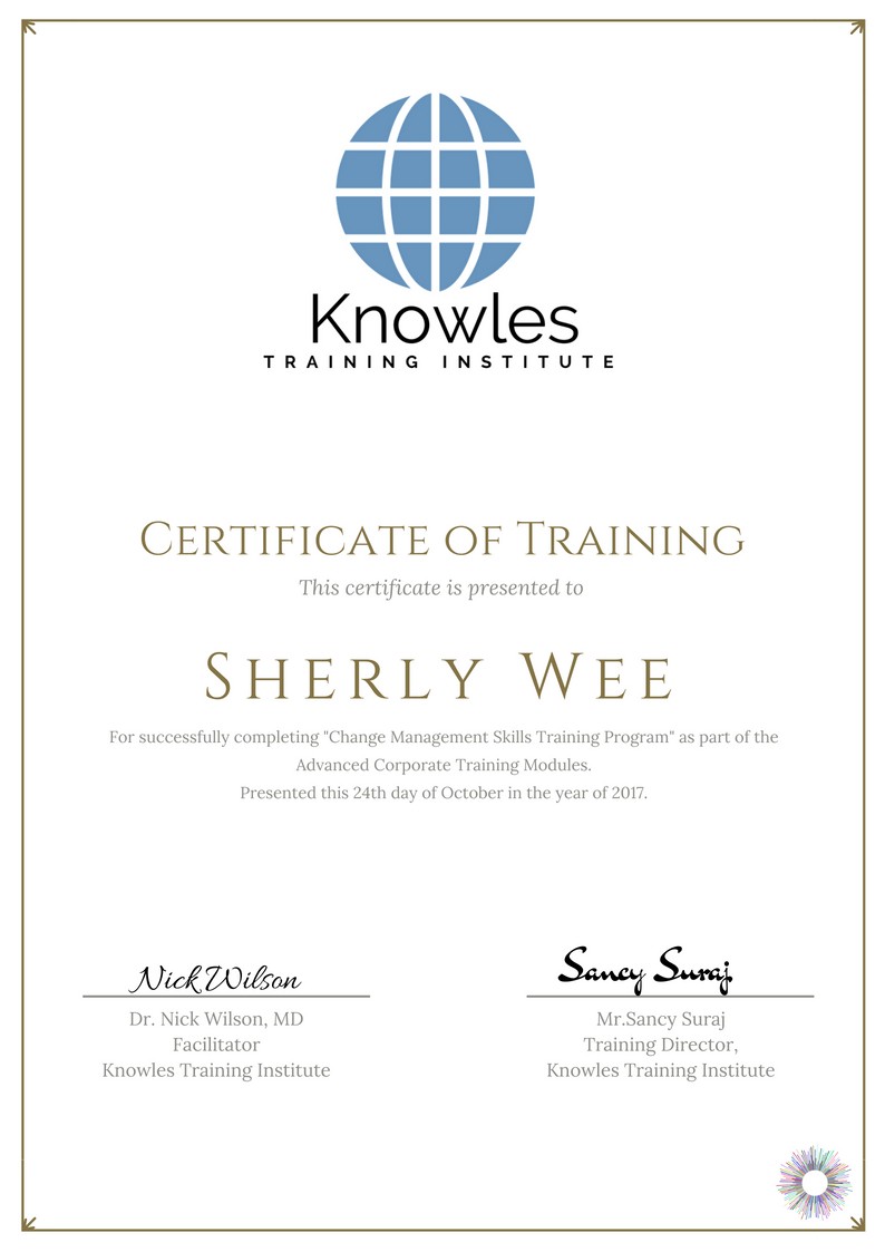 Certification For Change Management Skills Training Course in India
