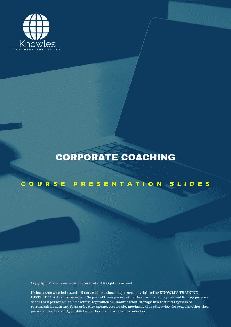 Corporate Coaching in India PPT Slides Used During Course