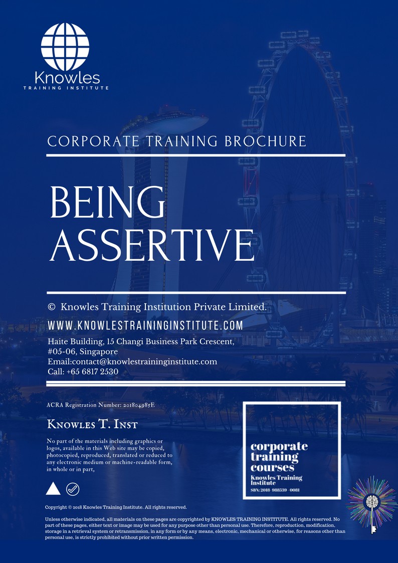 Course Brochure For Being Assertive Training Course in India