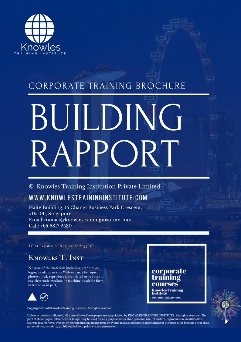 Course Brochure For Building Rapport Training Course in India