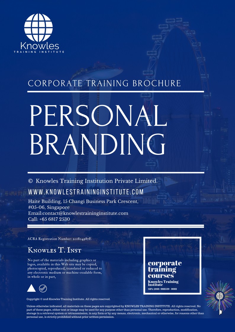 Course Brochure For Personal Branding Training Course in India