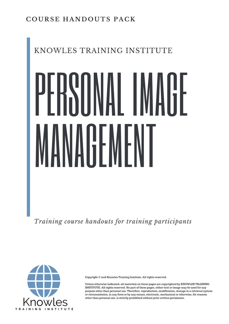 Course Handouts For Personal Image Management Training Course in India