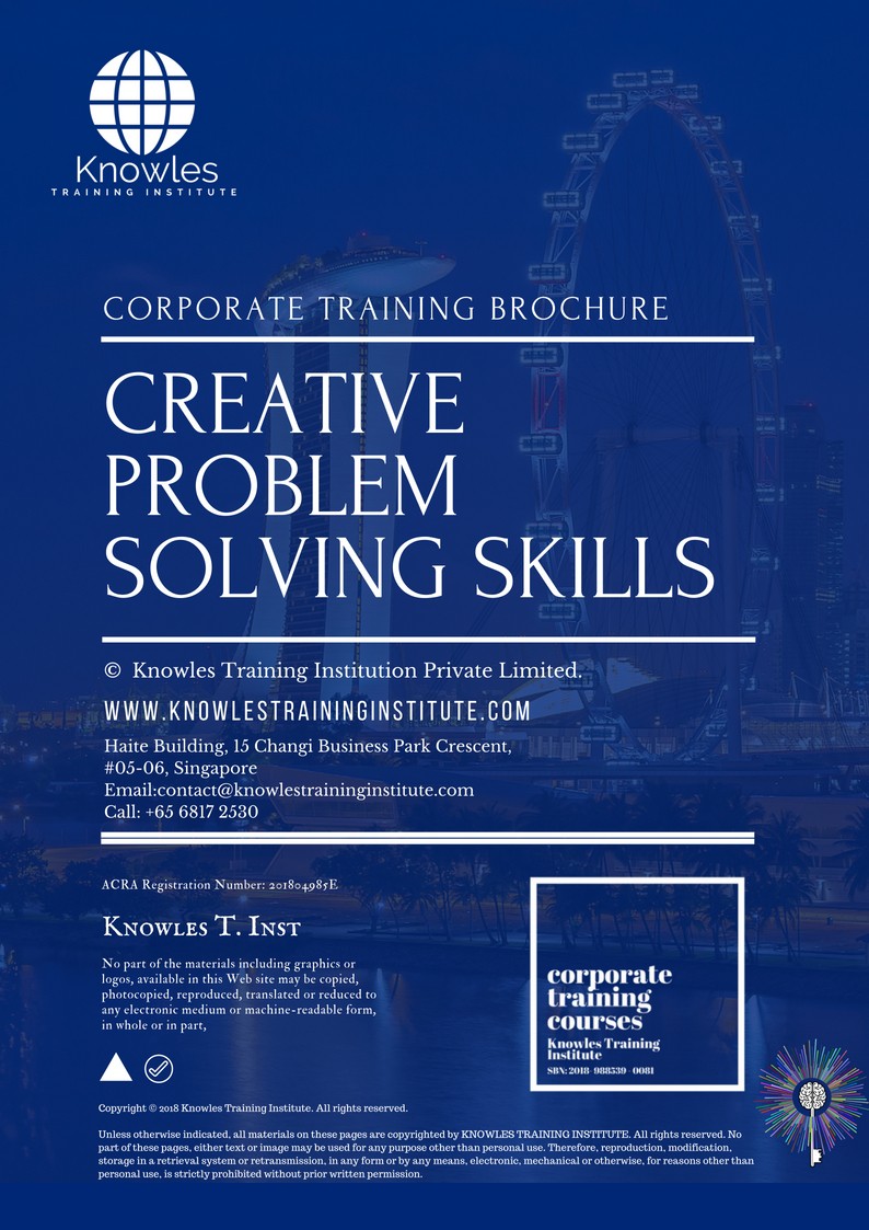 Creative Problem Solving Skills Training Course in India Brochure