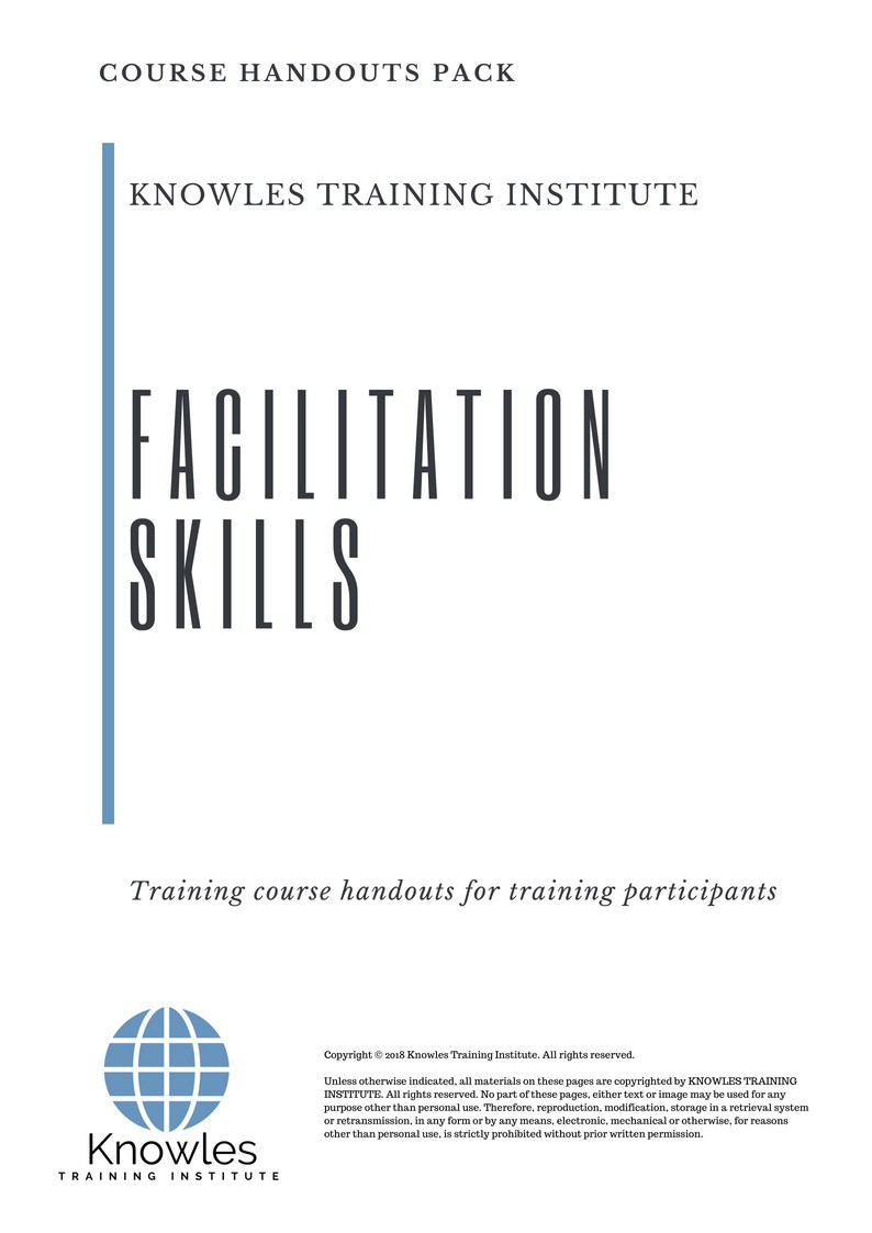 Facilitation Skills Course in India Handouts
