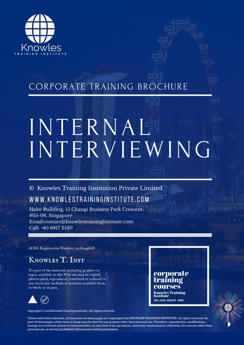 Internal Interviewing Training Course in India Brochure