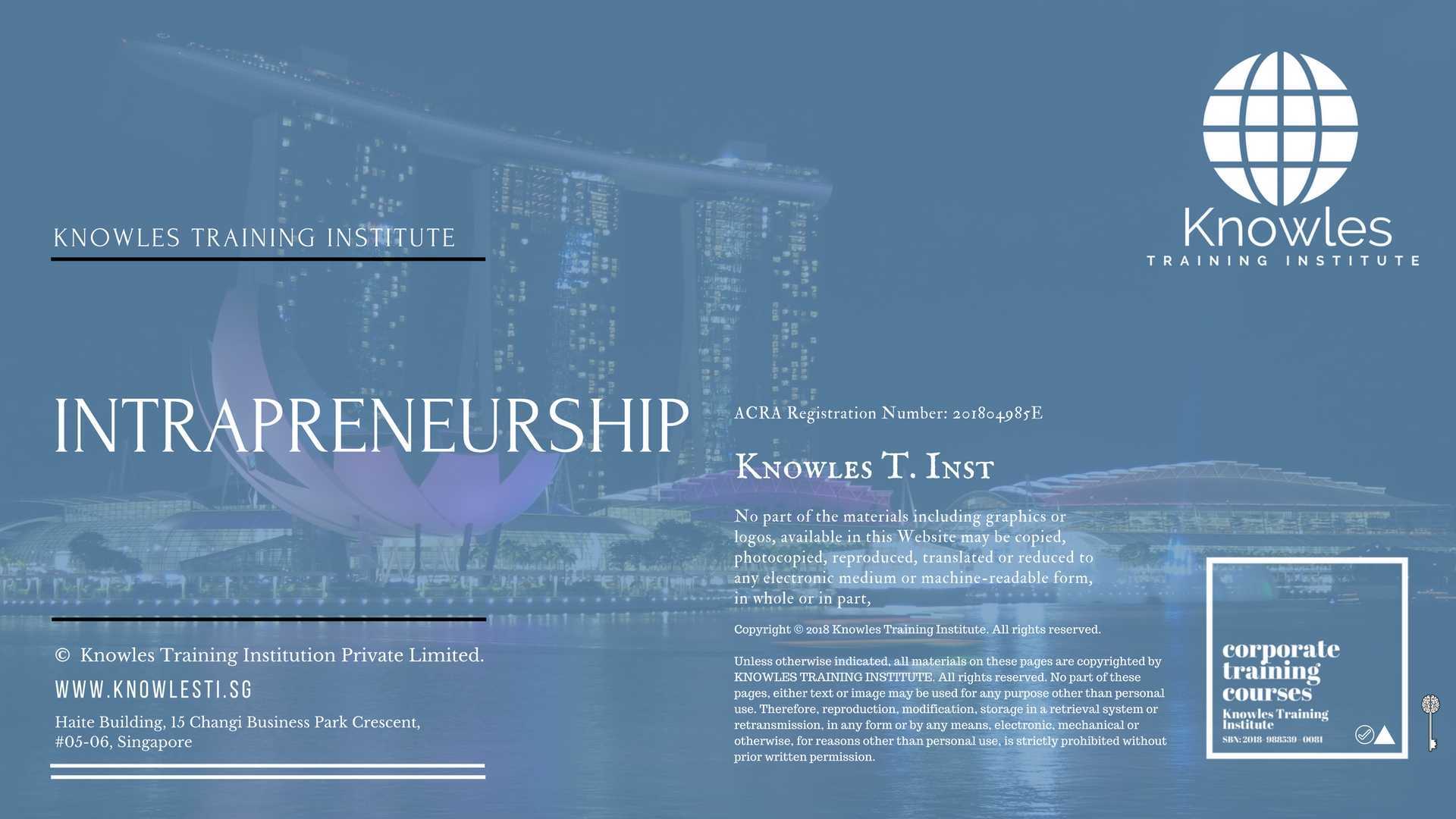Intrapreneurship Training Training Course in India