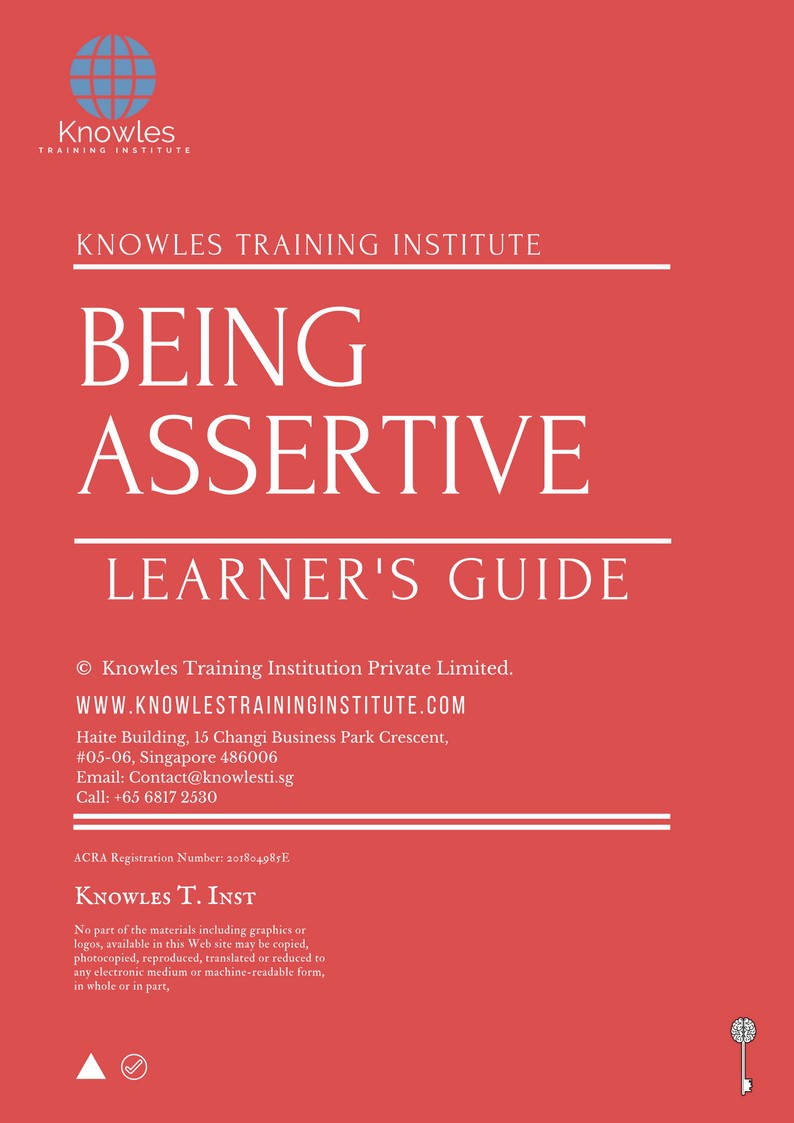 Learner’s Guide For Being Assertive Training Course in India