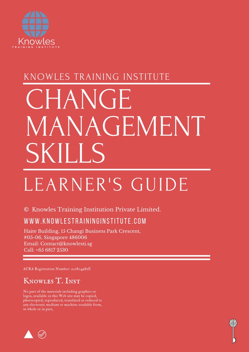 Learner’s Guide For Change Management Skills Training Course in India