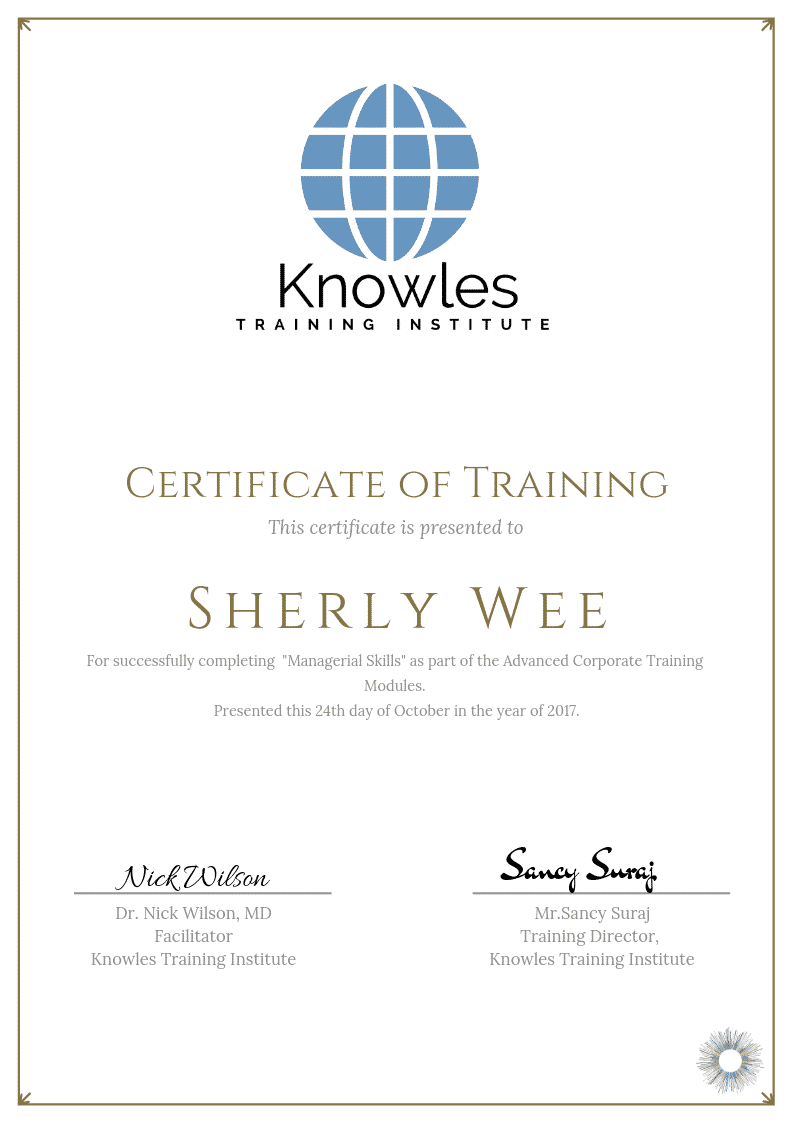 Managerial Skills Training Course in India Certification