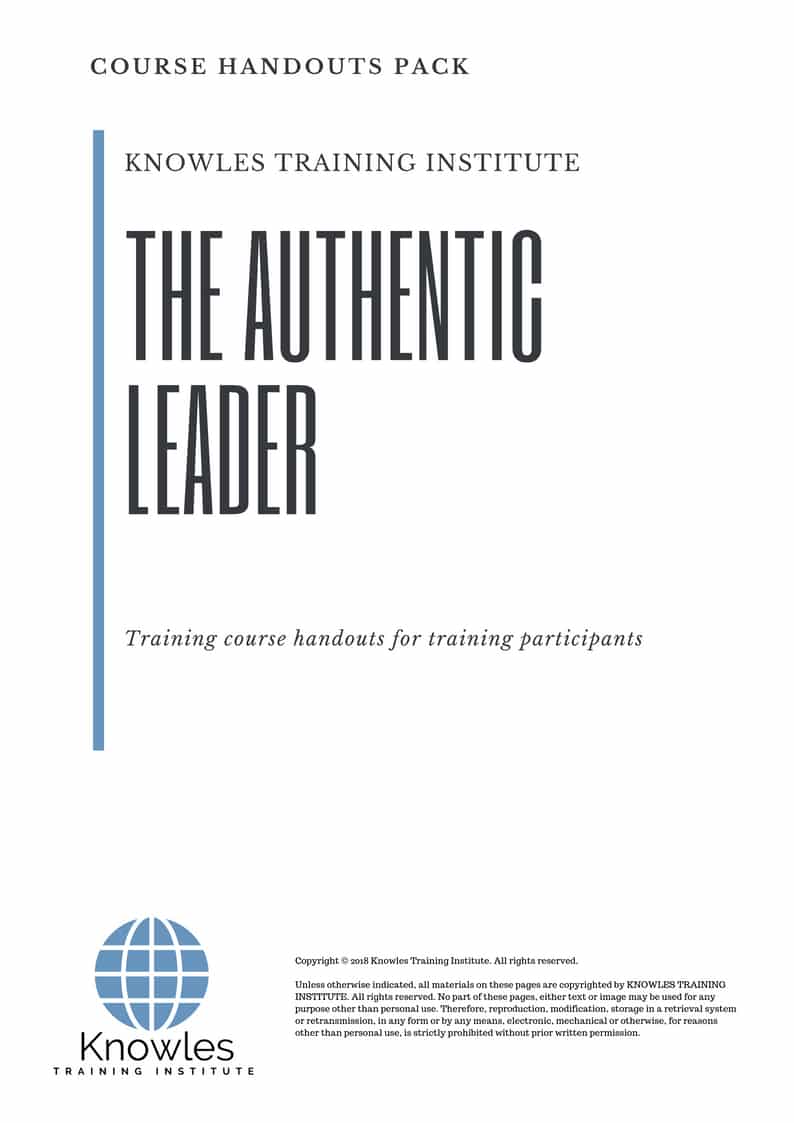 The Authentic Leader Course in India Handouts