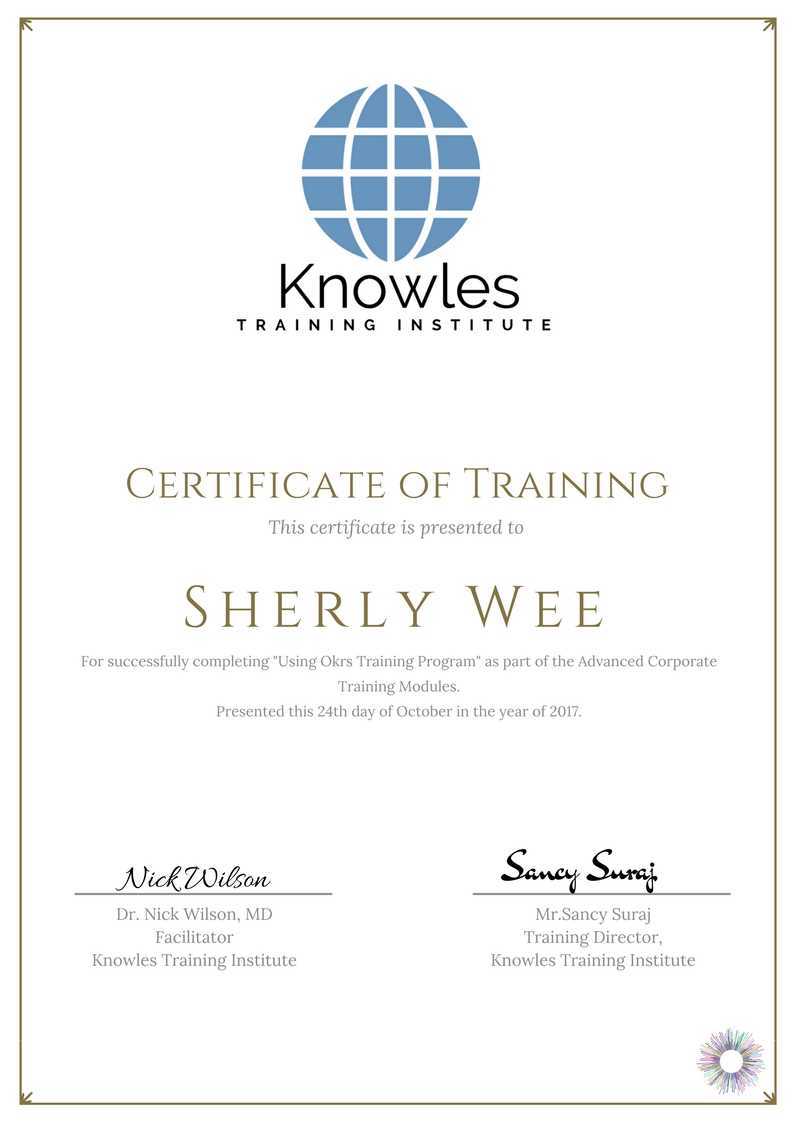 Using Okrs Training Course in India Certification